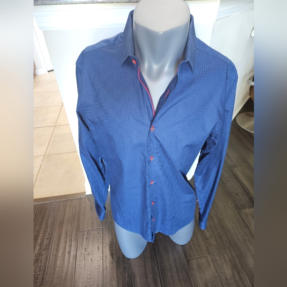 Jackie Z Navy Shirt with Red Details